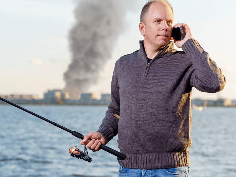Visser belt na noodmelding NL Alert 